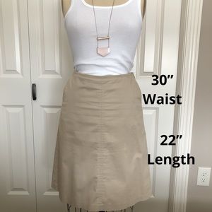 Banana Republic khaki a-line skirt